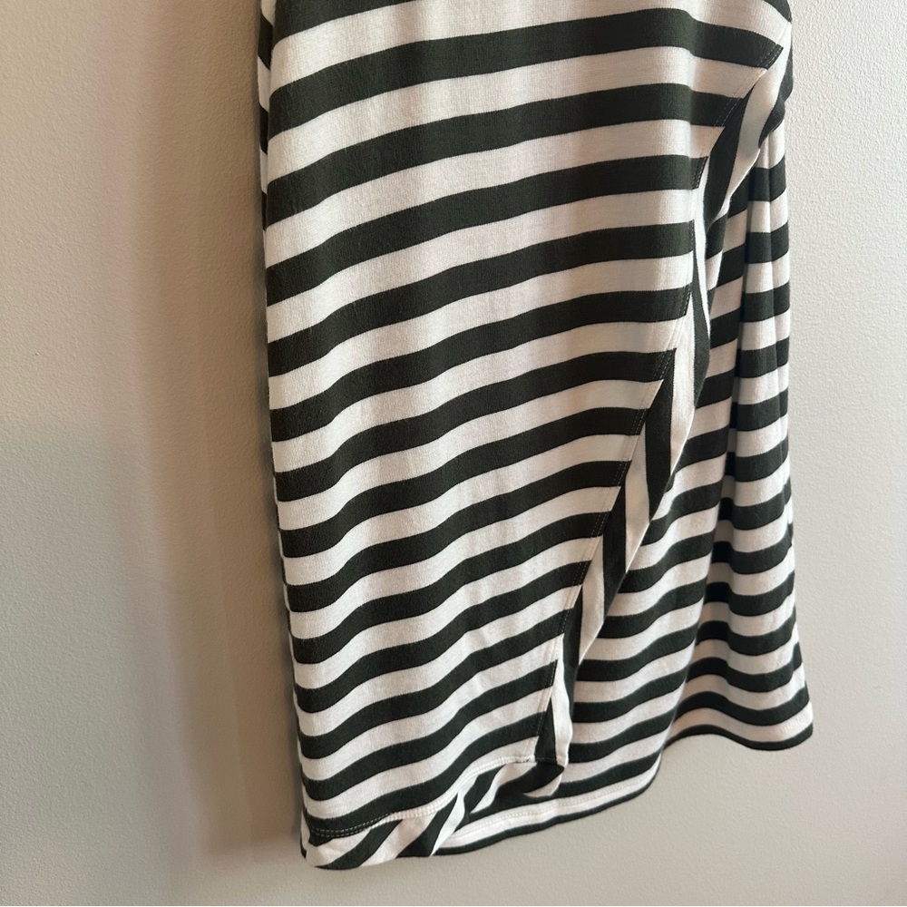 Market & Spruce Olive Green and White Striped Dress, Size Small - Picture 6 of 7